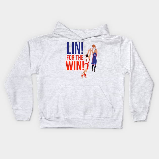 Jeremy Lin - Linsanity (Lin for the Win) Kids Hoodie by xavierjfong